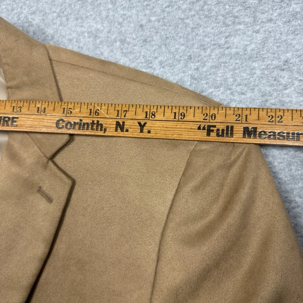 Chaps Ralph Lauren Blazer 44R Classic Fit Brown Faux-Suede Sport Coat Jacket EUC